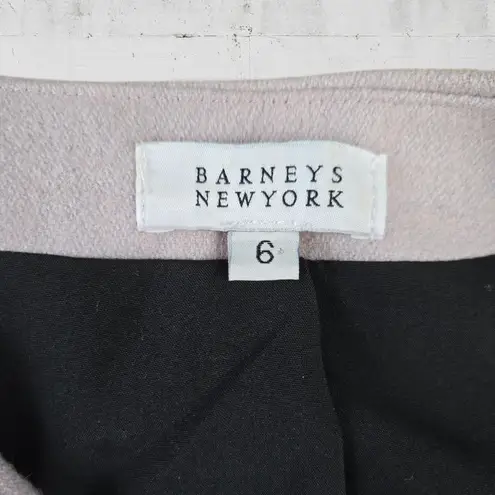 barney's new york 80s Vintage Barneys Powder Pink Wool Asymmetrical Zip USA Moto Jacket Size 6