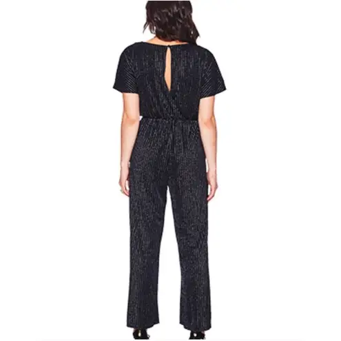 Luxology Metallic Striped Wide Leg Jumpsuit Size M New w/Tag