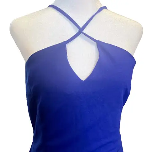 Julia Jordan Royal Blue Halter Mini Dress - Size 12 NWT