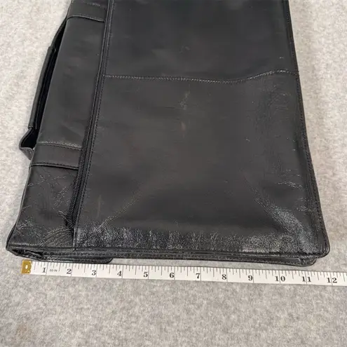 Vintage Black Leather Briefcase Attache Bag