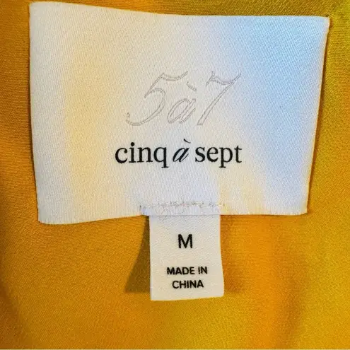 Cinq à Sept Mathieu Velvet Utility Jacket in Sunflower, Size Medium, EXCELLENT Gold