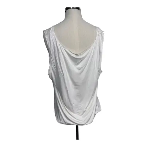 Maurice's  White Studded Drape Back Tank Top Boho Festival‎ Y2K Aesthetic XXL