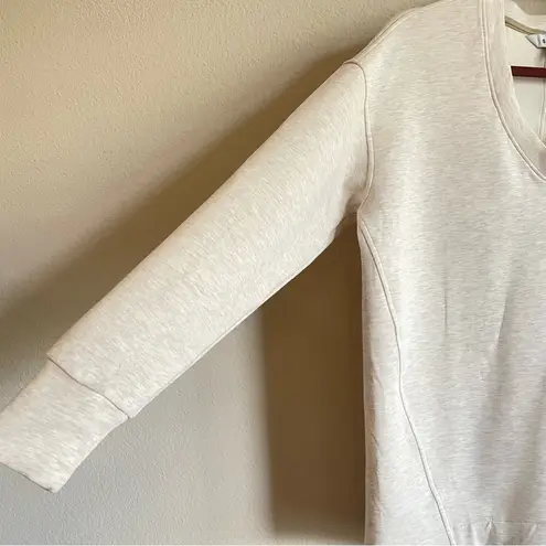 Spanx  AirEssentials Brushed V-Neck Tunic Sweatshirt Cream Size XS