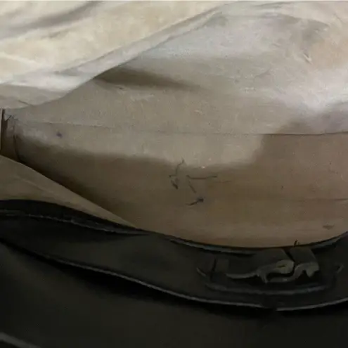 Brahmin Vintage Black Embossed Croc Leather Double Strap Bucket Shoulder Bag