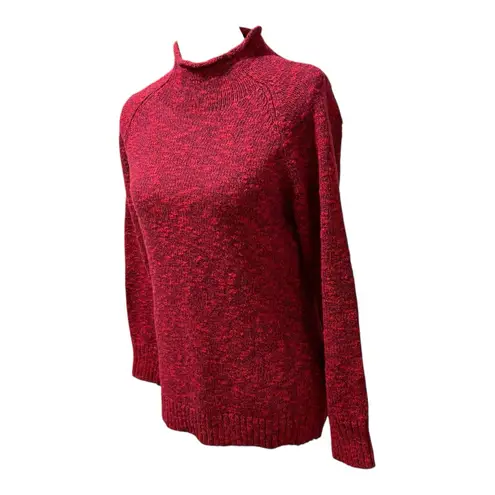 VTG L.L. Bean Wool Blend Pullover Knit Sweater Size S Made in USA Red