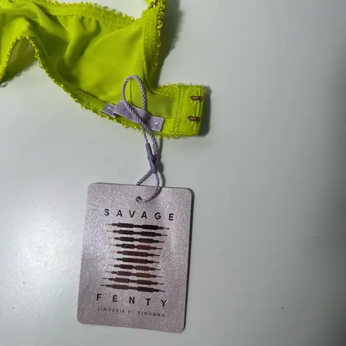 Savage X Fenty Wild Bunch Lace Unlined Sweetheart Lace Balconette Bra Green Size undefined