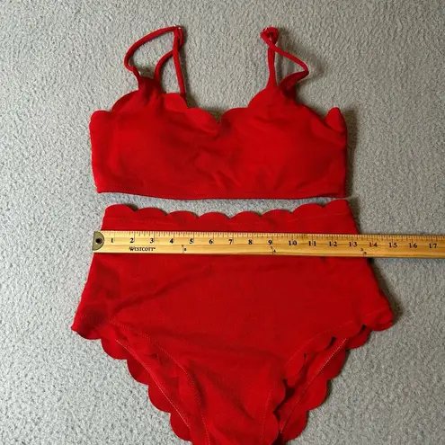 Zaful  Swimwear Womens M Red High Waist 2 Piece Bikini Swimwear Pool Beach NEW