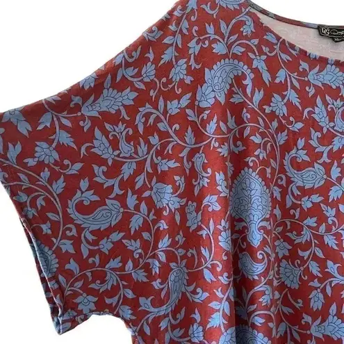 Diane Gilman Printed Jersey Knit Dolman-Sleeve Top Multicolor Boatneck 3X #1289