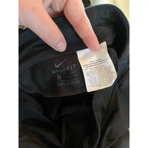 Nike  Pro Dri Fit Womens Legging Elastic Waist Skinny Leg Logo Black Size XS