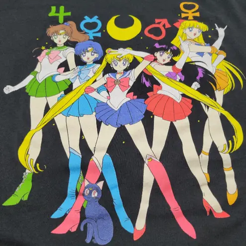 Sailor Moon Shirt Size Small Animation Anime Cartoon Graphic Print T-Shirt Black Unisex T-shirt
