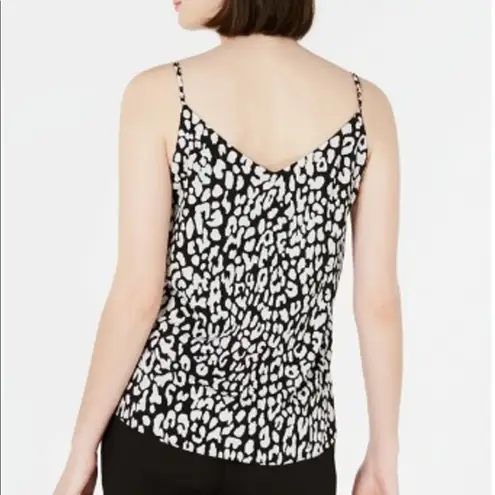 Calvin Klein  Black & White Leopard Print Cami Tank Top M