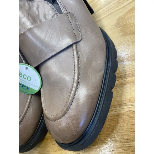 Paul Green Nina Loafers Women's 9.5 Brown Leather Slip On Low Top Block Heel S17