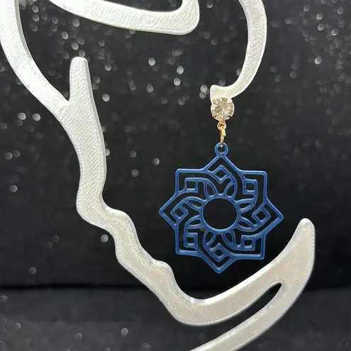 Handmade The Garden Bloom Blue Earrings