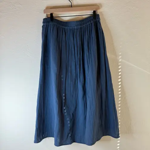 Pact Women's French Navy Coastal Double Gauze
Wrap Skirt Size Medium