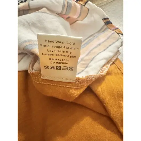 Porridge Women’s Blouse Sz Small Short Sleeve Striped Preppy Fall Autumn Retro