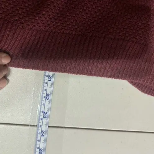 Max Studio  Women’s Textured Cowl Neck Cranberry Red Cozy Sweater Size Medium - Image 10