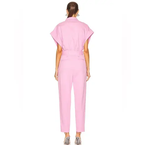 IRO NWT Lavine Belted Denim Crop Jumpsuit in Barbie Pink