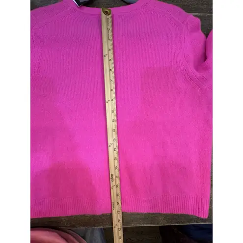 C By Bloomingdale's Cashmere V Neck Cardigan Women's Size XL Ultra Pink