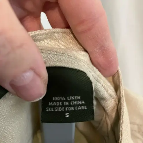 Eddie Bauer  100% linen vintage utility military‎ jacket