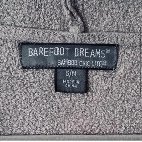 Barefoot Dreams Bamboo Chic Lite Open Front Waterfall Cardigan Taupe Size S/M