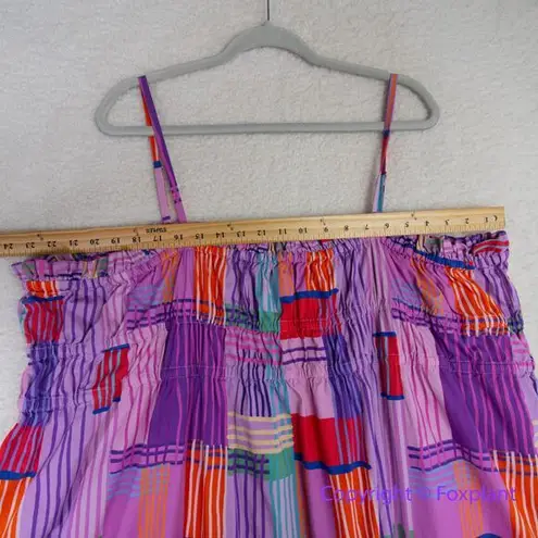 Eloquii Eloqui Shift Dress Smocked Bodice Empire Gathered Color Block Midi plus size 26