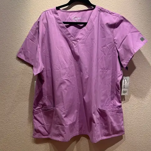 Uniform Advantage New Butter Soft 3X Orchid Purple Lavender Scrub Top Medic NWT