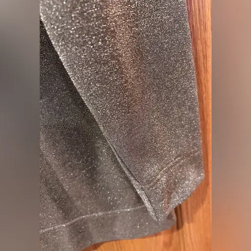 Moschino Pret-A-Porter Gold Metallic Shimmer Long-Sleeve Sweater Top Size 10