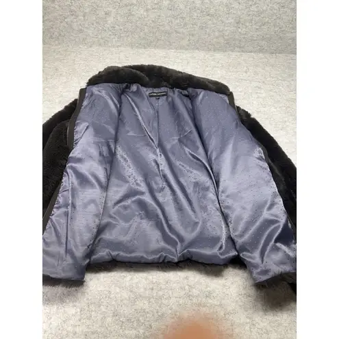 Catherine Malandrino Jacket Womens Large Faux Fur Plush Full Zip Winter Coat