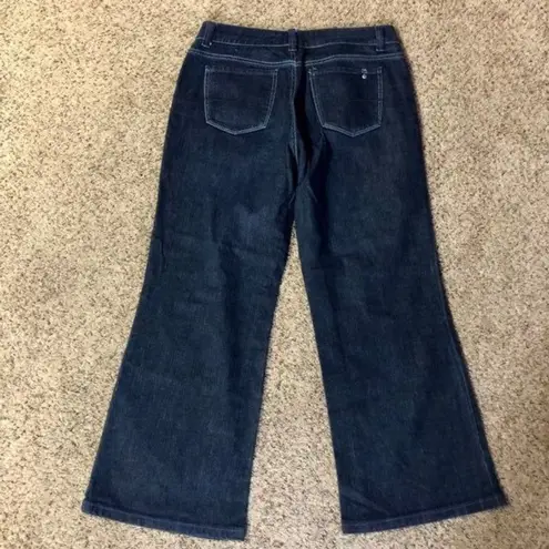 Anne Klein  Wide Leg Jeans Womens 12 Used Short Inseam 28”