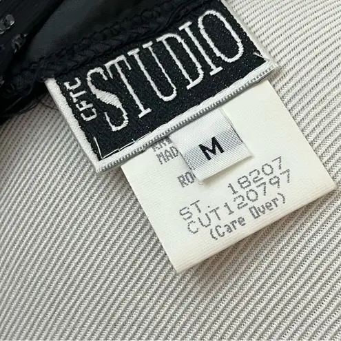 CFTC Studio Vintage 80’s Black Silk Beaded Evening Top M Black Size M