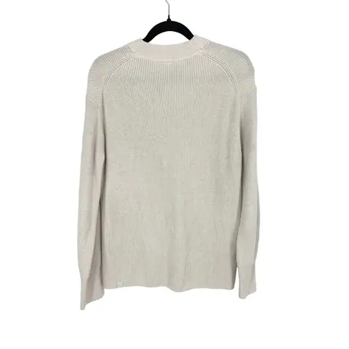 Lululemon  Merino Wool-Blend Ribbed Crewneck Sweater Womens 2 Beige Long Sleeve