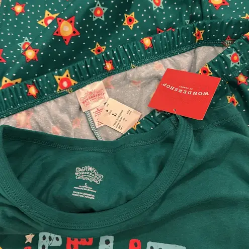 Wondershop Feliz Navidad Holiday Family Pajama PJ Set NEW Size Large Green