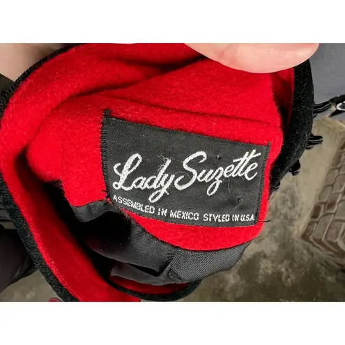 lady suzette swing coat vintage 60s union made red black Size undefined