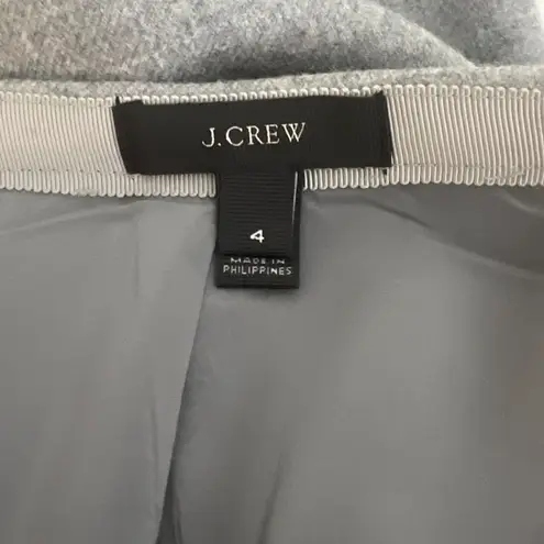 J.Crew  Gray Wool Patch-Pocket Pencil Skirt Size 4