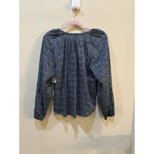 Rails Indi Print Cotton Balloon Sleeve Top in Midnight Dahlia Popover Size M