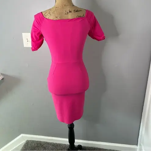 Chiara Boni Sz 36 LA PETITE ROBE Vissia Off-Shoulder Shirred-Sleeve Mini Dress