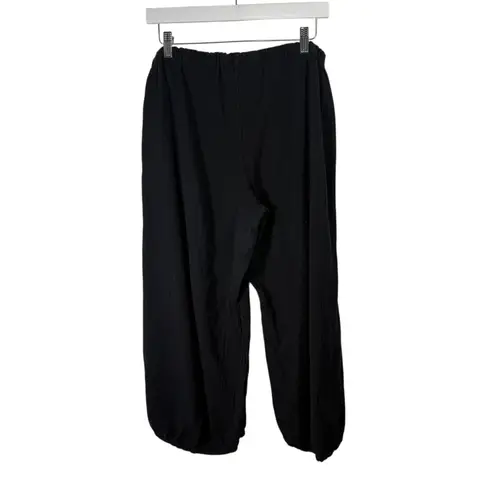 Oh My Gauze Black 100% Cotton Wide Leg Pull On Pants Lagenlook Womens 3 US XXL