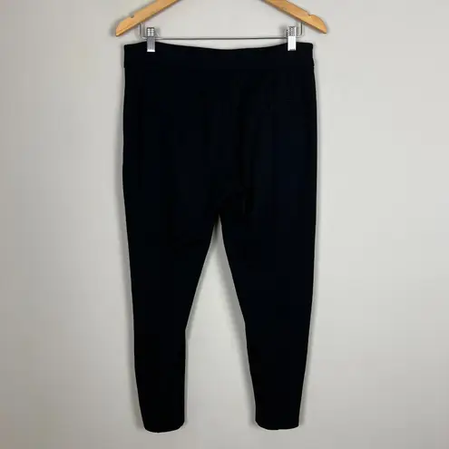 Betabrand Pants Womens Large Petite Black Ankle Zip Ponte Center Seam Slim Leg