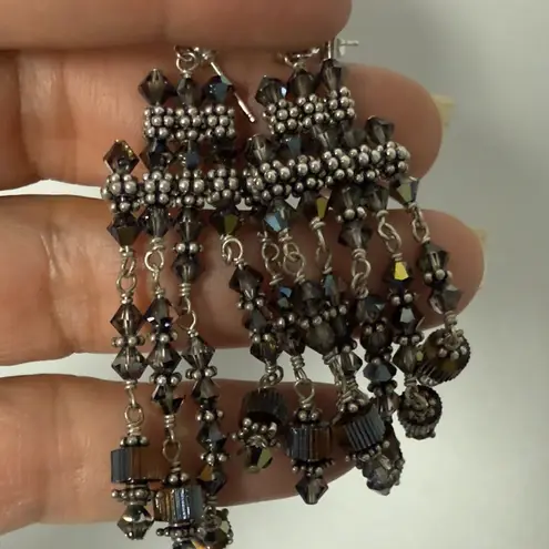 Cristal Chandelier Earrings NWOT Gold