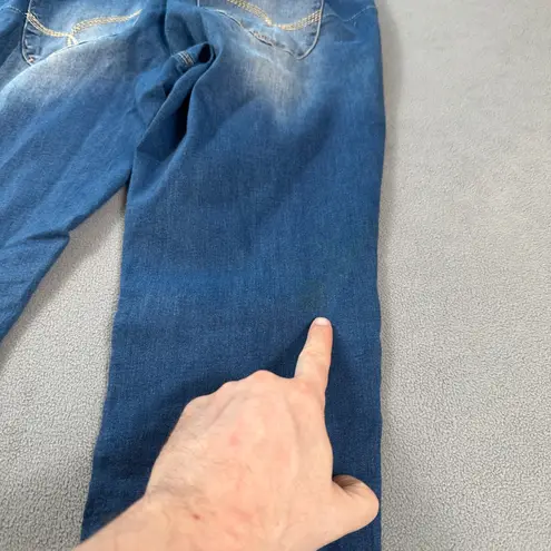 Royalty For Me Jeans Womens 8 Blue Wash Skinny High Rise Medium Wash Button Fly