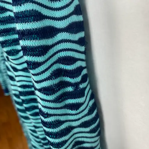 Magaschoni Cardigan Duster Size XL Open Front Light Weight Blue