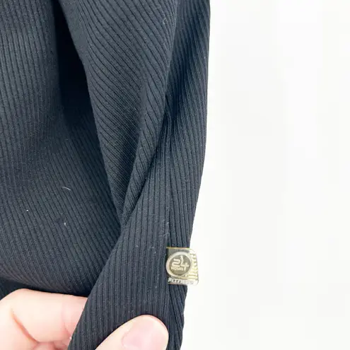 24 Hour Fitness Womens Y2K Athleisure Active Girls Boxing Shelf Bra Cami Tank L Black Size L