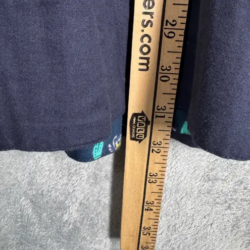 Mata Traders Sleeveless Dress Womens M Blue Floral Cotton Pockets Cottagecore Blue Size M