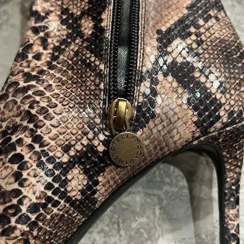 Stella McCartney Stella Iconic Pointed Toe High Heel Booties Brown Size 35.5 NEW