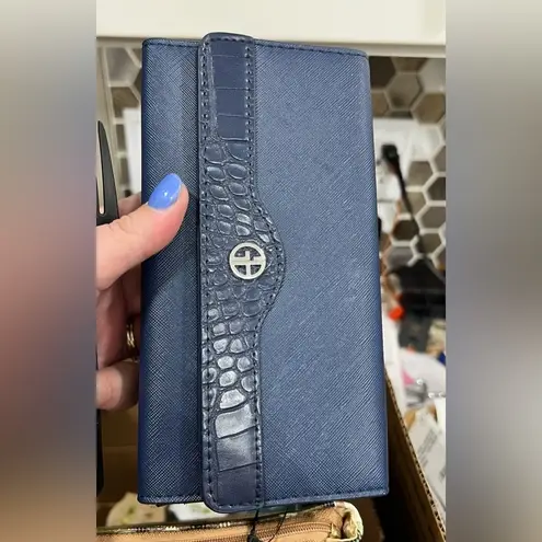 Giani Bernini Receipt Wallet in Navy Blue NWT