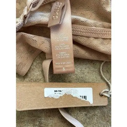 SKIMS Logo Mesh Triangle Bralette Clay Size Small