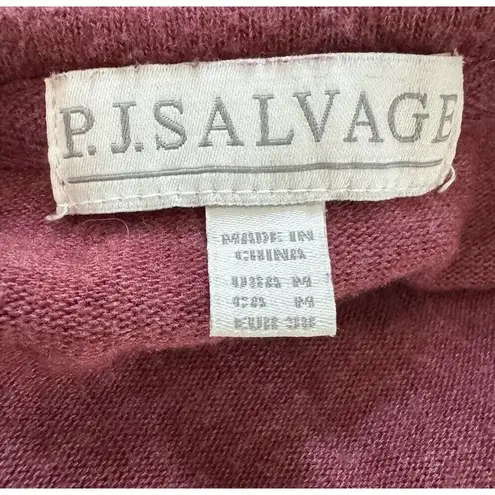 P.J. Salvage Medium Women's Cheers Gold Shimmery Holiday Pajama Sweater Winter