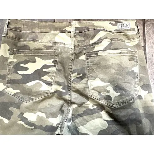 Seven7 Utility Ankle Skinny Fit Jeans Concrete Camouflage Denim Pants Soft Sz 1