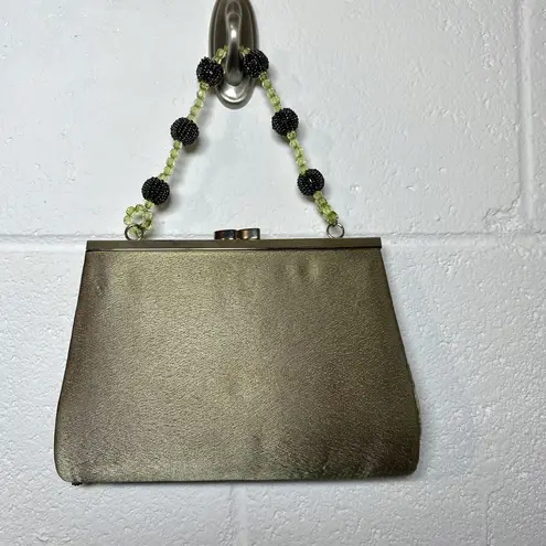 Gold Beaded Sequins & Crystal Purse