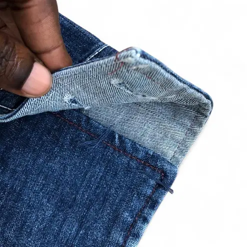 RARE Double D Ranch Bull Embroidered Denim Leather Patchwork Jacket Sz M Blue Size M